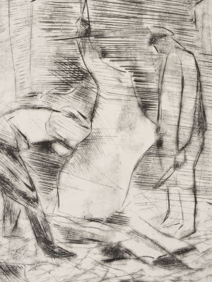 Матюх В. Труд. Офорт. Размер изображения 11,5х9 см. Печать 2020. Размер листа 30х21 см. Хорошее 