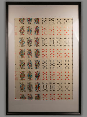 Типографский оттиск игральных карт на 2 колоды. 1983. Размер 80х60 см. Продается только лист. 