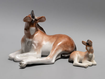 Авт. Осина Лидия Павловна. Материнство (Две фигурки лошади и жеребенка.) Авторская роспись. 