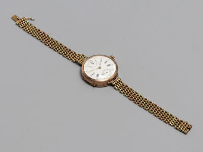 Часы женские с браслетом. Часы золото 583 пр. Браслет золото 56 пр. 48.6 гр. IWC, INTERNATIONAL 