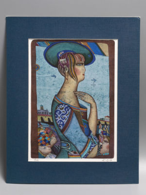 Иванов А. Полет мысли и птиц. 2007. 17\50. Принт жикле с ручной доработкой. Размер по паспорту 