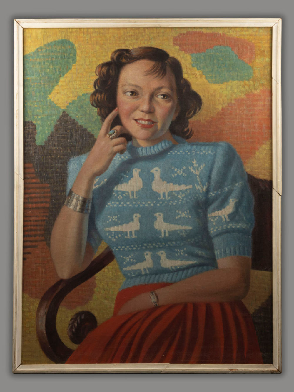 Порет А. Портрет Зои Брод. 1950. Холст, масло. Размер по раме 61,5х82 см. Есть незначительные 