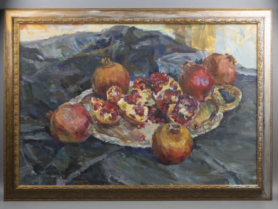 Диденко Т. Гранаты. 2014. Холст, масло. Размер холста 50х73 см. Справа внизу подпись. Размер по 