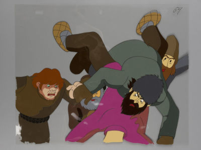 Ильина Т. Н. Фаза из мультфильма &laquo;Седой медведь&raquo;. 1988. Бумага, целлулоид, акрил. Размер 26х32 см. 