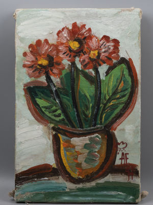 Н\х. Мировой цвет. 1997. Холст, масло. Размер 30х19,5 см. Справа подпись "АЕ 97" Есть 