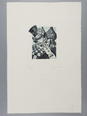 Колышкина М. Шляпник. Иллюстрация к книге &laquo;Алиса в стране чудес&raquo;. 2014. Офорт. Размер 