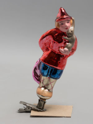 Елочная игрушка. Балда. Стекло, роспись. Артель &laquo;Культигрушка&raquo;. Фабрика елочных украшений УЛП 