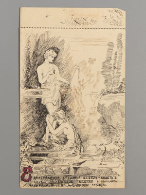 [Архив капитана 1 ранга В. И. Лепко] В. И. Лепко. Рисунок &laquo;Утешение&raquo;. 1926. &laquo;Утешение&raquo;. 