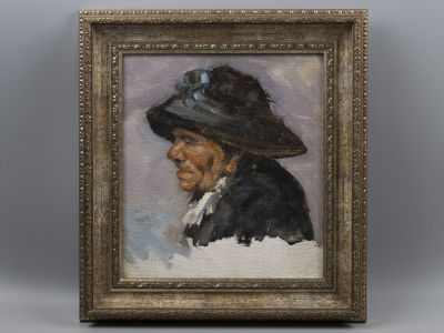 Жоффруа Ж. Ж. А. Портрет пожилой женщины. Конец XIX века. Холст на картоне, масло. Размер 21х19 см. 