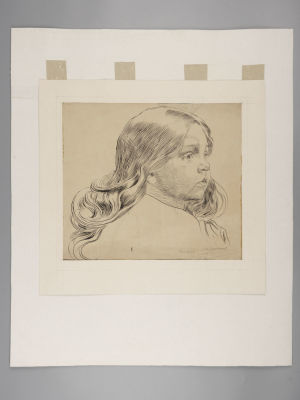 [Коллекция худ. К. Иванова.] Липгарт Э. Роман, сын художника. 1890-е гг. Бумага, тушь. Размер 