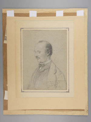 [Коллекция худ. К. Иванова] Липгарт Э. Мужской портрет. 1868. Бумага, пастель. Размер 