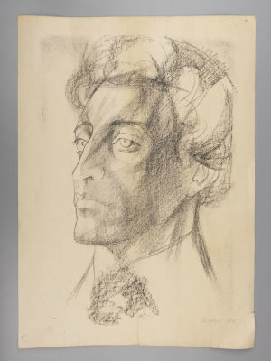 Давыдов А. Портрет. А.Блок. 1974. Литография. Размер 55х39 см. Надрывы, заломы листа. Есть 