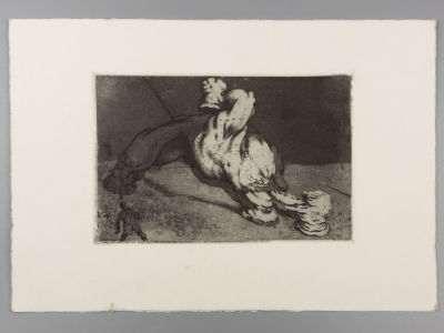 Масютин В. Гнев. Офорт №43. Размер изображения 15,5х24 см. Размер листа 27х39 см. 
Масютин 