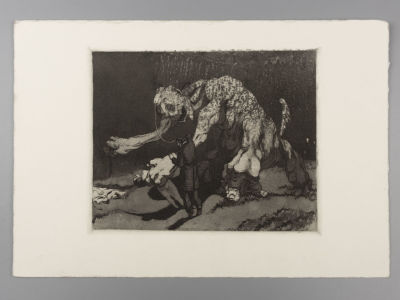 Масютин В. Чувственность. 1911. Офорт №47. Размер изображения 18,5х23,5 см. Размер листа 27х39 