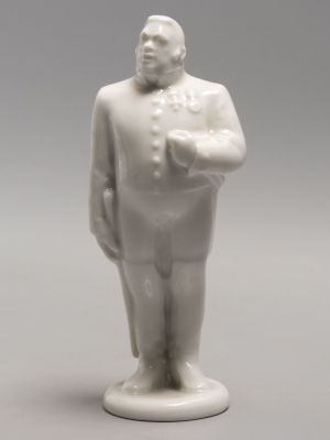 Ск. Воробьев Б. &laquo;Гоголевская серия&raquo; Городничий. Статуэтка. Фарфор. ЛФЗ. 1990-е гг. Размеры: 