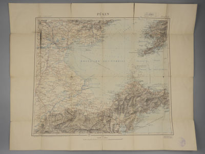 Карта. Китай. Пекин (Beijing. 北京市) и его окрестности. Англия, начало ХХ в. Размер в разложенном 