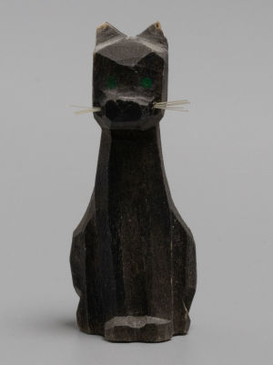 Кот. Миниатюра. Дерево. Salvo (Сальво) Советская Эстония 1960-е гг. Высота около 6 см. Следы 