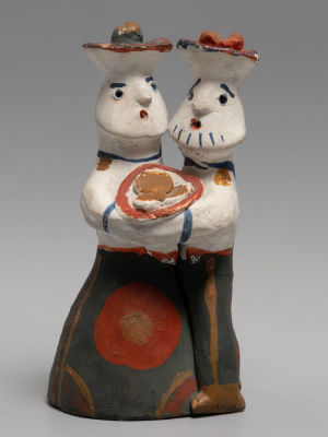 Авт. Шевелёв В.Д. Каргопольский промысел. &laquo;Танцующая пара из композиции &laquo;Кадриль&raquo;&raquo;. Глина 