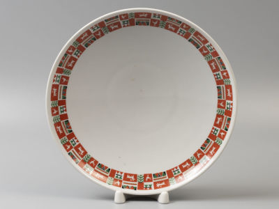 Сухарница. Сервиз &laquo;Северный&raquo;. Фарфор. ЛФЗ. 1960-е гг. Диаметр 23.5 см. Сухарница от сервиза 