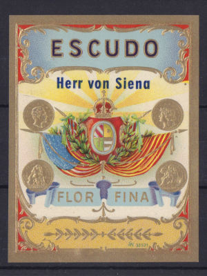 Этикетка Кубинские сигары. Э26 Размеры 7,1х9,2 см. Хорошее состояние.