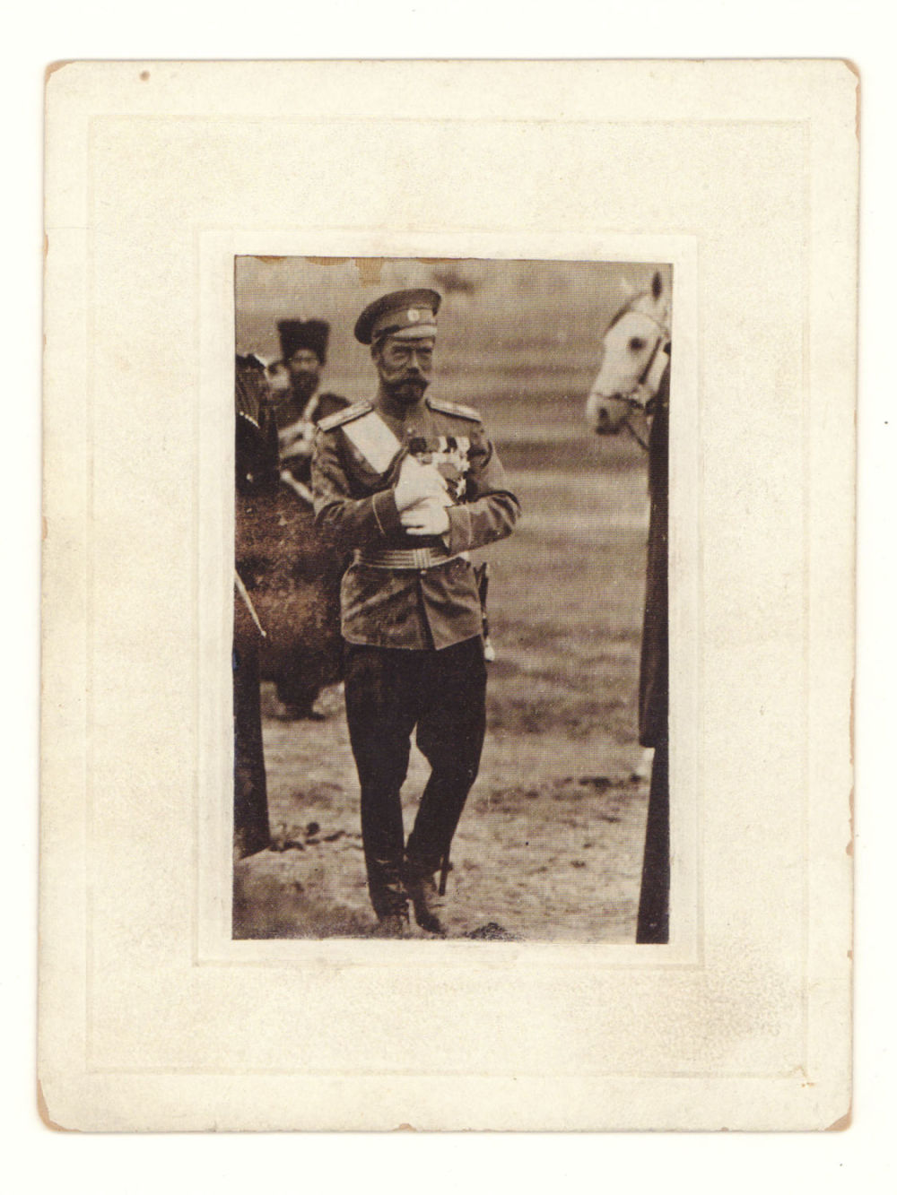 [Из собрания И. Филимонова] Император Николай II. Фотография. Размер фотографии 9х5.5 см. 