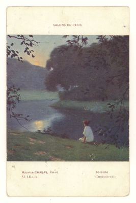 Спокойствие. Худ. М. Шава. Живопись. Парижский салон, 65. Цветная открытка. Начало ХХв. 3599 