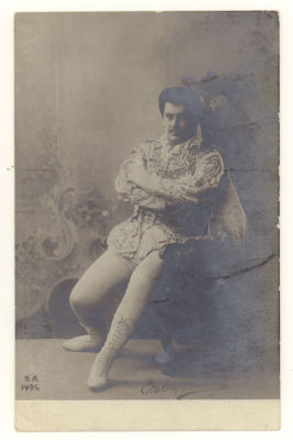 Северский. Оперный певец. Открытка. Начало ХХв. 3721 Э.Л. 1495. Размеры 8,6х13,6 см. Примята. 