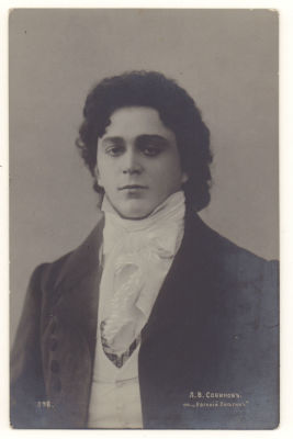 Л.В.Собинов. Оперный певец. "Евгений Онегин". Открытка. Начало ХХв. 3722 098. Размеры 8,9х13,9 