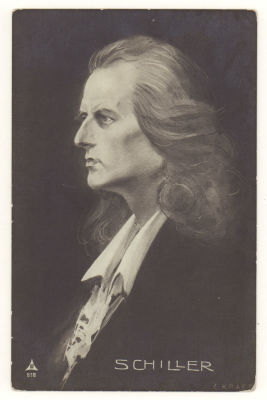 Шиллер. Худ. С.Крафт. Живопись. Открытка. Начало ХХв. 3748 PH 618. Размеры 8,7х13,6 см. Уголки 