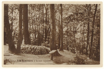 Могила Л. Н. Толстого в Ясной Поляне. Довоенная фотооткрытка. 3817 Изд. Союзфото. Ф-1323. 
