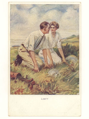 Потерялся? Живопись. Австрия. Цветная открытка. Начало ХХ в. О2494 М.М. Vienne. M. Munk. 860с. 