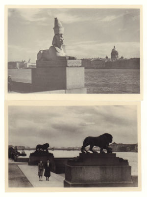 Ленинград. Сфинкс на Университетской набережной и Адмиралтейская набережная. Набор из 2-х 