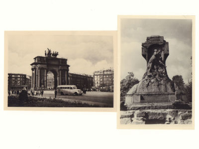 Ленинград. Нарвские ворота и памятник "Стерегущему". Набор из 2-х послевоенных фотооткрыток. О25 