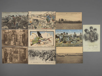 Казаки. Подборка открыток. Зап. Европа. Начало ХХ в. 10 шт. Размер 9х14 см. Разных, в основном 