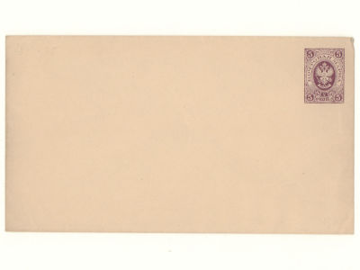 Почтовый маркированный конверт Российской Империи. Первый выпуск. 1883 г. 5 к. Кат. Илюшин 
