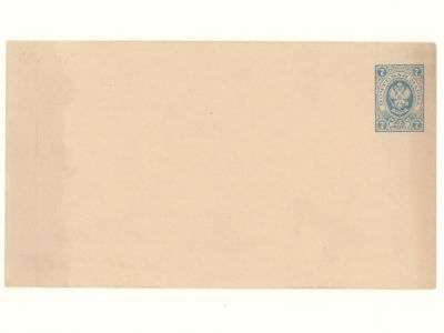 Почтовый маркированный конверт Российской Империи. Первый выпуск. 1883 г. 7 к. Кат. Илюшин 