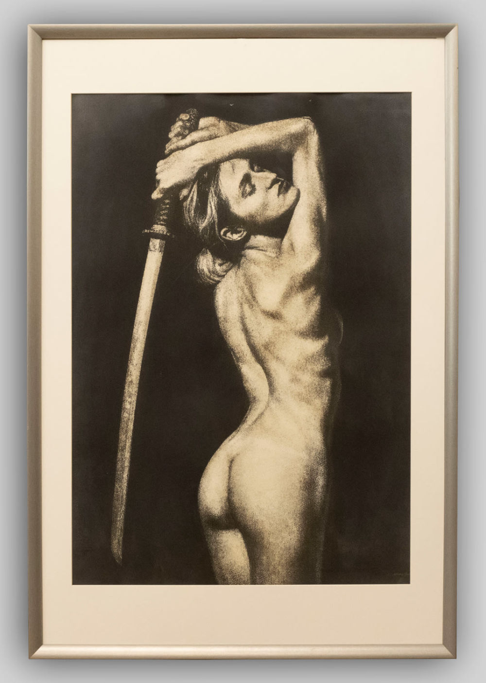 [Митьки] Белле А. Ю. Юдифь. 2017. Бумага, монотипия(?). Размер 94,5х64 см. Хорошее состояние. 