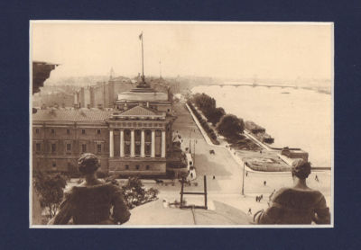 [Наше наследие!] Фотограф Пресняков В. В. Вид на наб. Красного Флота. 1920-е гг. Фотоокрытка в 