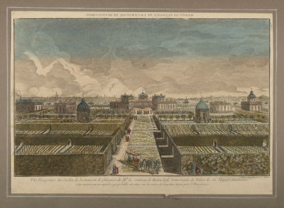 [Оптическая гравюра раёк] Санкт-Петербург. Дворец графа Бестужева на берегу Невы. Фантазийная 