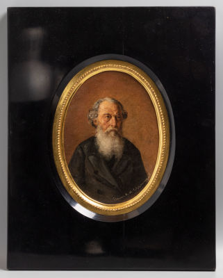 [Ученик Венецианова] Славянский Ф. М. Портрет мужчины с бородой. Середина XIX в. Холст, масло. 