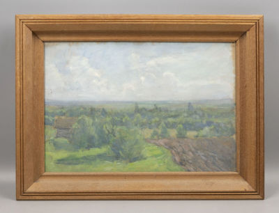 [Коллекция худ. К. Иванова] Бялыницкий-Бируля В. К. Солнечный день. Этюд. 1956. Картон, масло. 