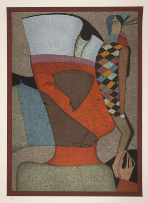 [Нонконформизм] Шемякин М. Вечер в Санкт-Петербурге. 1977. Бумага, литография. Размер оттиска 