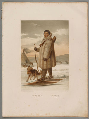 Юрак. Народности России. Хромолитография. 1861 г. Размер 53х39 см. Загрязнения, заломы, лисьи 