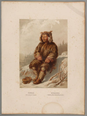 Нендалец ( С озера &laquo;Орел&raquo; Приамурского края). Народности России. Хромолитография. 1861 г. Размер 