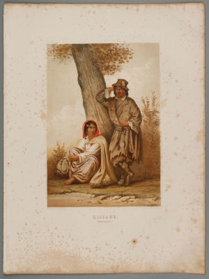 Цыгане. Народности России. Хромолитография. 1861 г. Хромолитография из книги &laquo;Peupels de la 