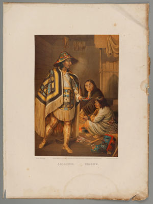 Колоши. Народности России. Хромолитография. 1861 г. Хромолитография из книги &laquo;Peupels de la 