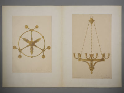 [Проект мебели] Барсукова Е. Люстра. Две хромолитографии. Экспедиция заготовления 