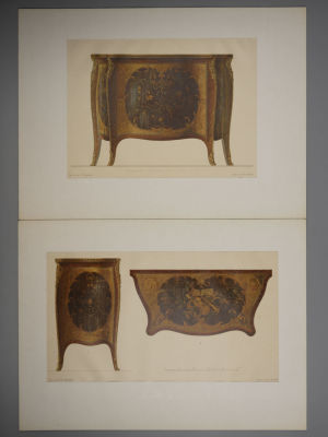 [Проект мебели] Борисова Е. Комод. Две хромолитографии. Экспедиция заготовления государственных 