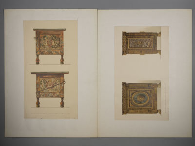 [Проект мебели] Горностаева З., Борисова Е. Тумбочка. Комод. Две хромолитографии. Экспедиция 