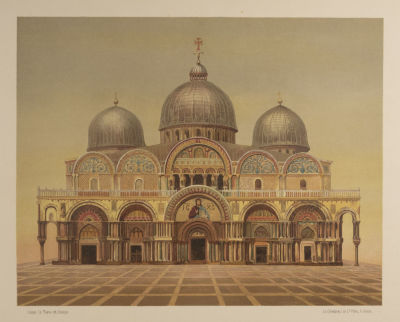 [Князь Гагарин] Внешний вид Венецианского собора св. Марка с западной стороны. Лист. 22. 